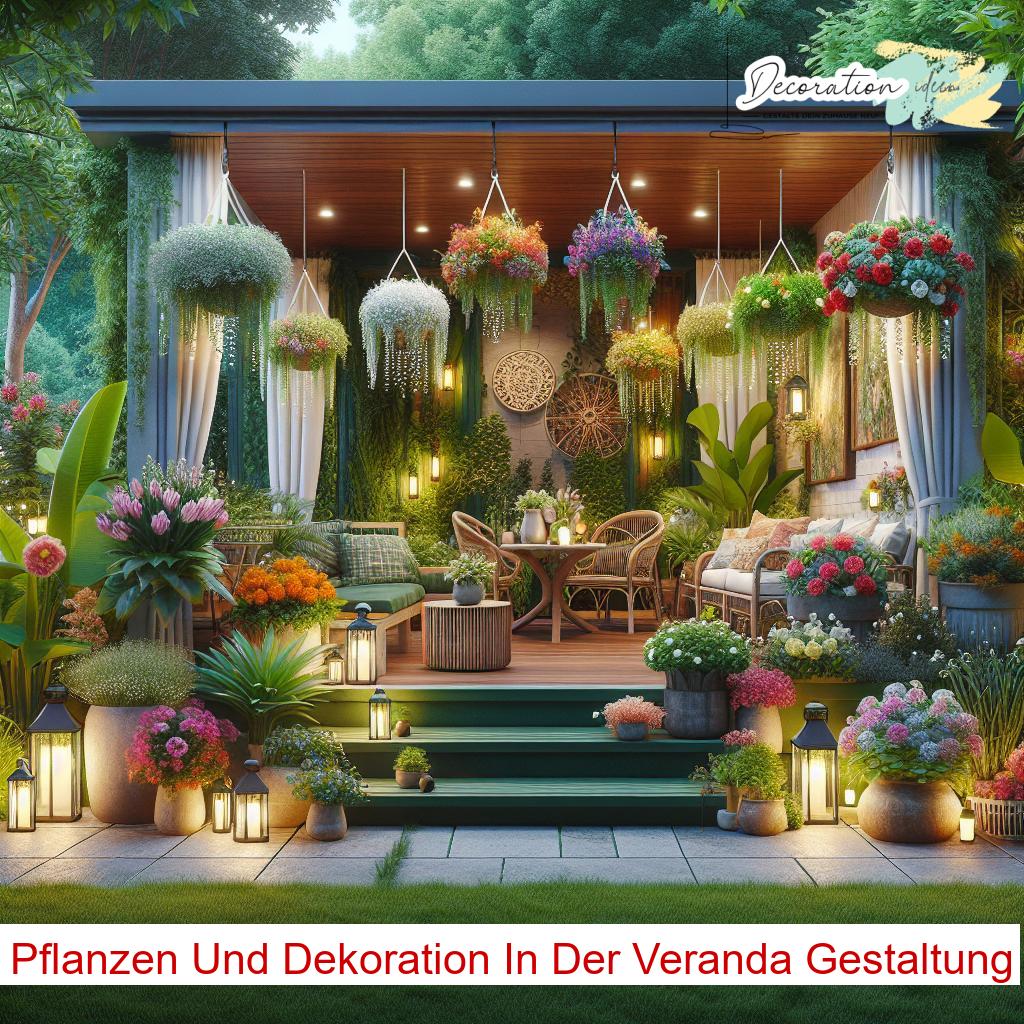 Pflanzen Und Dekoration In Der Veranda Gestaltung